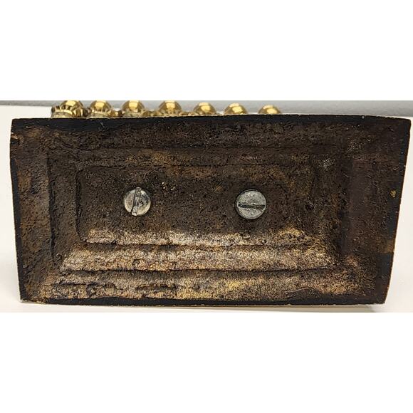 2 Vintage Brass Mini Menorahs 7-Candle SHALOM JERUSALEM Judaica Decor - Picture 14 of 15